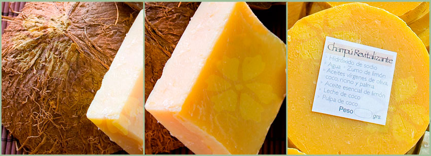 Champú sólido revitalizante de Coco y Limón de CN Champú Sólido artesano y natural revitalizante de Coco y Limón de Cosmética Natural 100x100